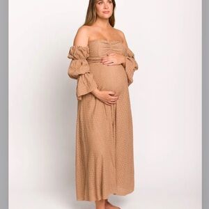 Worth Collective Corrine  Cream bump friendly  Sleeve Dress size large NWT
